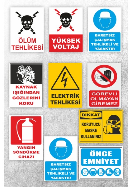 Iş Güvenliği Levhaları Seti