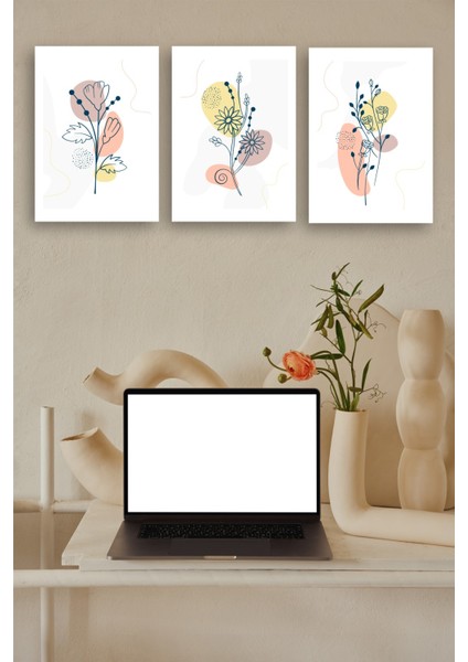 Dekoratif 3 Parçalı Mdf Ahşap Tablo