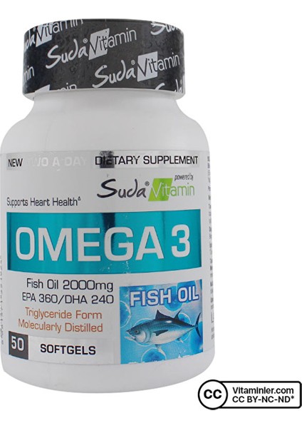 Suda Vitamin Omega 3 Balık Yağı 50 Kapsül