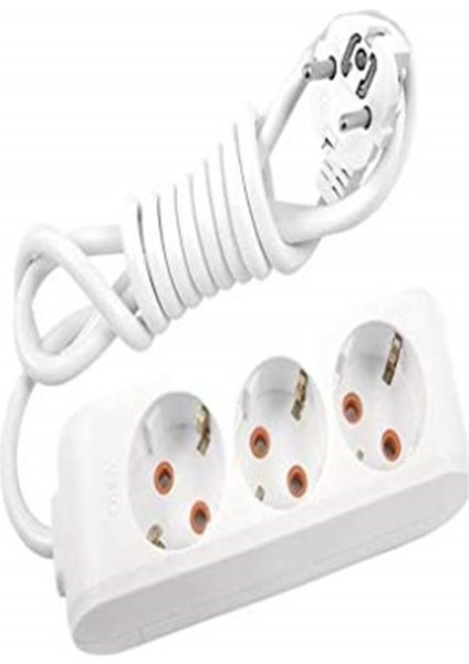 Multi-Let 3lü Topraklı Kablolu Ç.k 2mt Priz