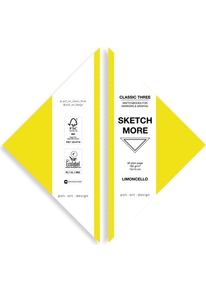 Üçgen Eskiz Defteri Marker ve Grafik Için Triangle Sketchbook