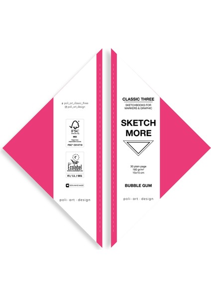 Üçgen Eskiz Defteri Marker ve Grafik Için Triangle Sketchbook