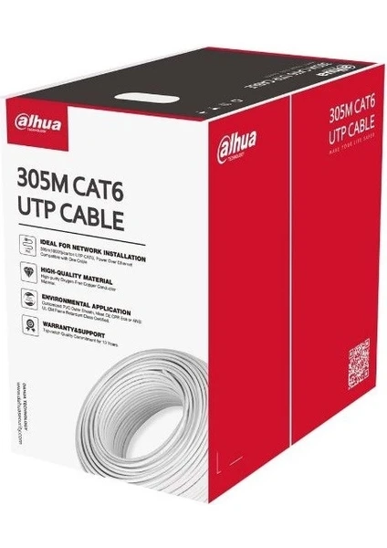 PFM920I-6UN-C 305M Utp Cat6 Cpr E Oksijensiz Bakır (% 99,97 Saflık) Cat6 Kablo