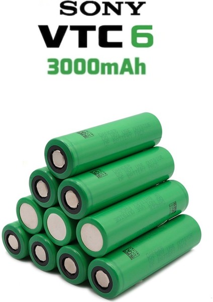 Vtc6 18650 3.7V 3000 Mah Li-Ion Şarjlı Pil 10'lu