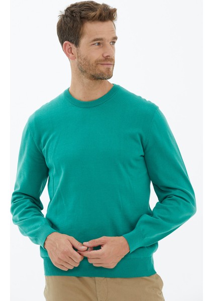 Sıfır Yaka Triko Kazak - Yeşil modelleri