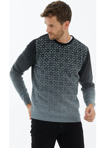 Sıfır Yaka Triko Kazak - Orta Gri modelleri