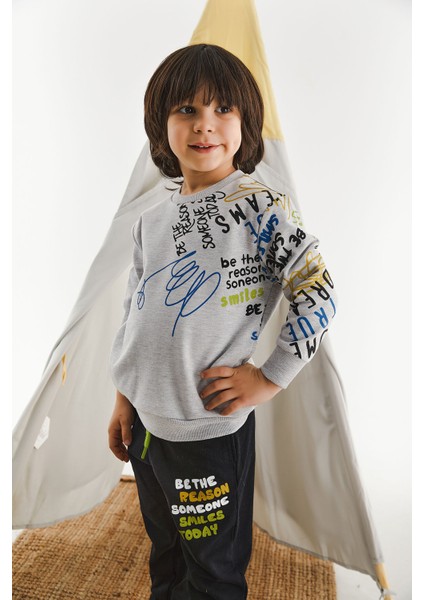 Be The Reason Someone Smiles Today Grimelanj Erkek Çocuk Eşofman Takım fırsatları