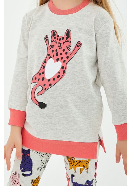 Spotted Cat Bejmelanj Kız Çocuk Tayt Takım fırsatları