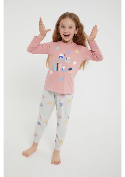Be Nice Pembe Kız Çocuk Uzun Kol Pijama Takım modelleri