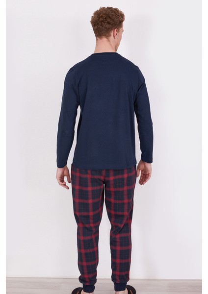 Dont Give Up Navy Erkek Uzun Kol Pijama Takım fırsatları