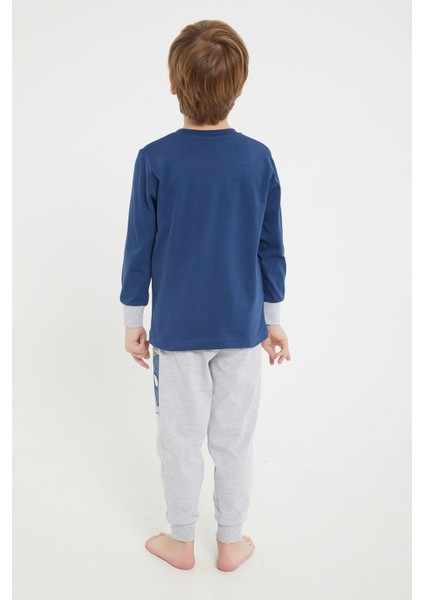 Lisanslı Thwip Mavi Erkek Çocuk Uzun Kol Pijama Takım indirimleri