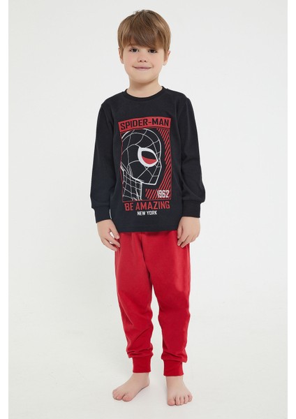 Lisanslı Be Amazing Siyah Erkek Çocuk Uzun Kol Pijama Takım