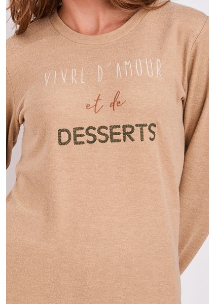 Vivre Damour Et De Desserts Vizon Kadın Uzun Kol Pijama Takım