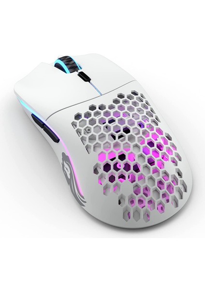 Model O Minus Kablosuz Mat Beyaz Orta/küçük El Oyuncu Mouse Glo-Ms-Omw-Mw