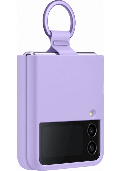 Galaxy Z Flip 4 Yüzüklü Silikon Kılıf - Lavanta - EF-PF721TVEGWW