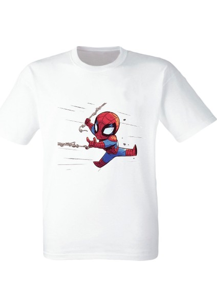 Örümcek Adam Baskılı Beyaz Tshirt