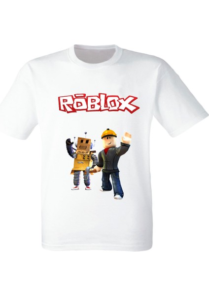 Roblox Baskılı Beyaz Tişört