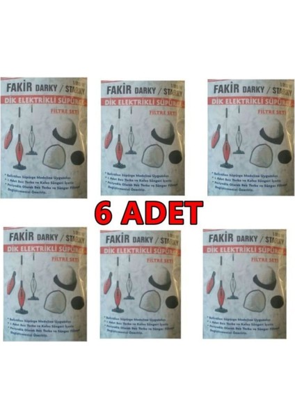 Darky Elektirikli Süpürge Toz Torbası 6 Adet