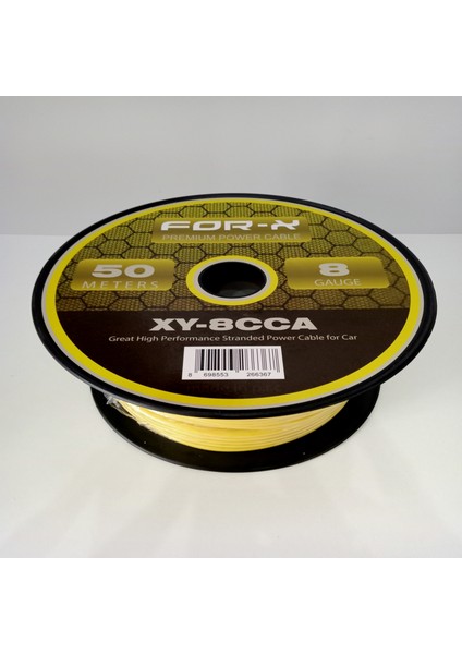 Amfi Tesisat Güç Kablosu 8ga - For-X Xy-8 Cca Oto Anfi 8ga Power Kablosu 1 Metre