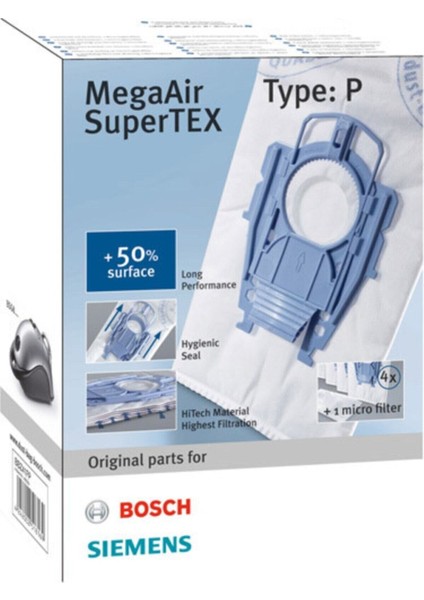 Orijinal - Siemens Type P Tipi Süpürge Toz Torbası