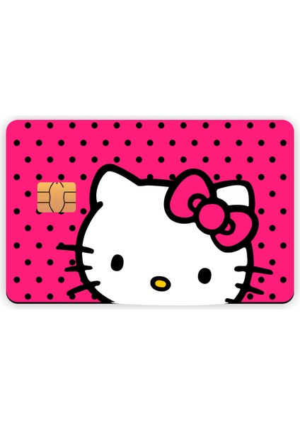 4 Adet Hello Kitty Kart Kaplama Sticker Kart Etiketi Model 2