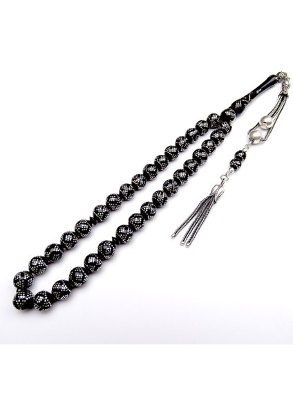 Gümüş Kakma Işlemeli Kuka Tesbih