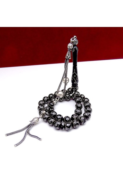 Gümüş Kakma Işlemeli Kuka Tesbih fiyatları