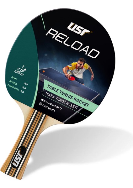 USR Reload ITTF Onaylı Masa Tenisi Raketi