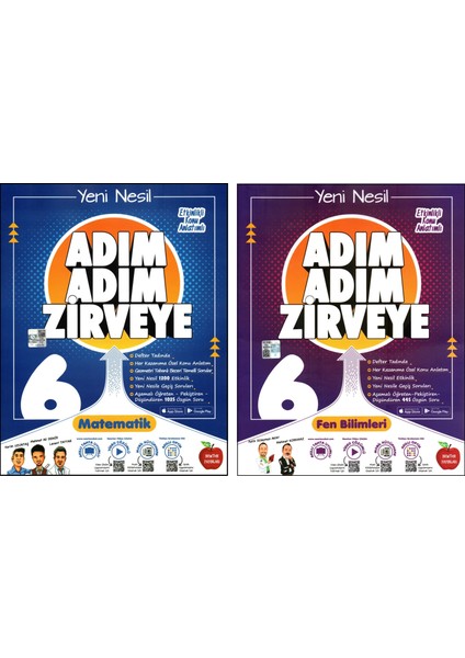 6. Sınıf Matematik - Fen Bilimleri Adım Adım Zirveye Soru Bankası 2 Kitap