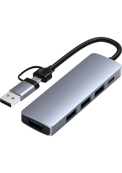 2 In 1  USB Type-C  Pd USB Lan Hub 5 In1 Adaptör  Usb-C Port Sd  Tf Hub