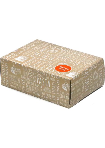 Şekilli Pasta Kutusu 30X40X15 cm - 25 Adet