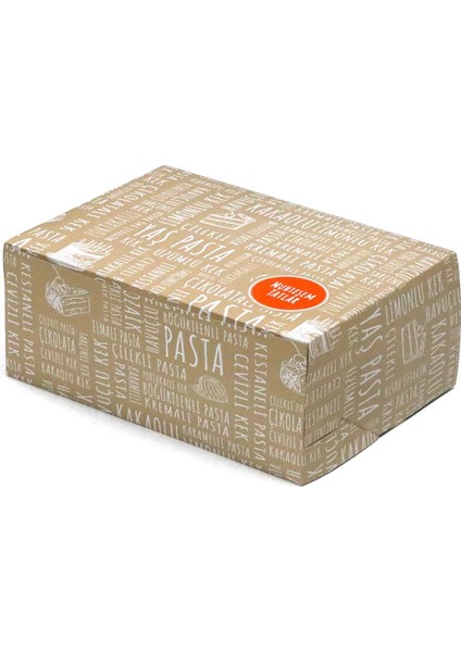 Şekilli Pasta Kutusu 27X37X15 cm - 25 Adet