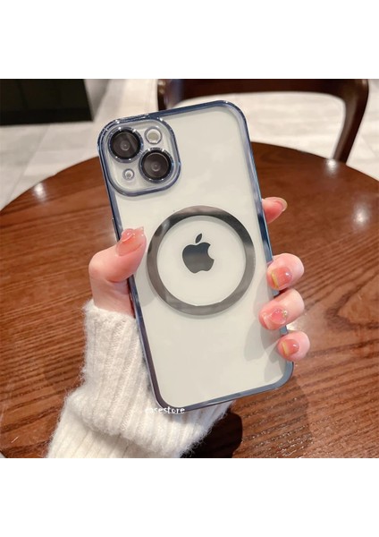 Apple iPhone 13 Uyumlu Kılıf Kamera Korumalı Metalik Parlak Renkli Magsafe Wireless Şarj Case fiyatları
