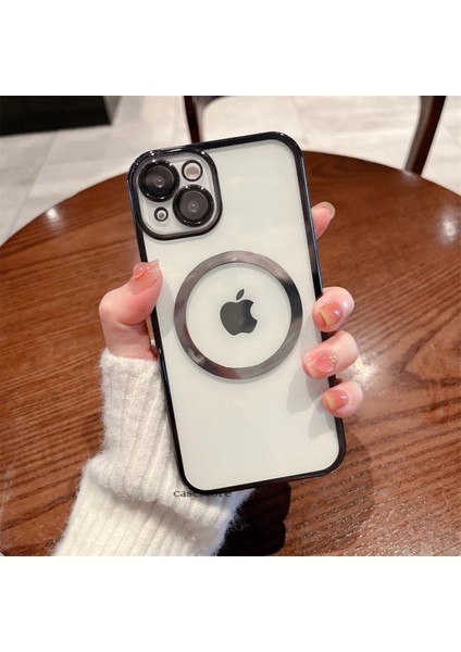 Apple iPhone 13 Uyumlu Kılıf Kamera Korumalı Metalik Parlak Renkli Magsafe Wireless Şarj Case fiyatları