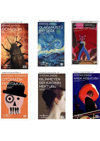 Dönüşüm - Amok Koşucusu - Hayvan Çiftliği - Otomatik Portakal - 6 Kitap