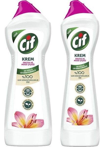 Krem Temizleyici Frezya ve Müge Çiçeği 750 ve 500 ml