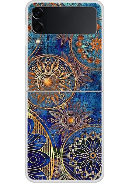 Samsung Galaxy Z Flip 4 Için Çiçek Desenli Sert Pc Koruma Kapaklı Telefon Kılıfı(Yurt Dışından)