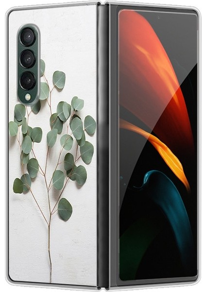 Samsung Galaxy Z Fold 4 Için Yaprak Desenli Sert Pc Koruma Kapaklı Telefon Kılıfı