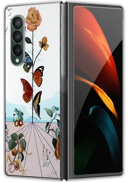 Samsung Galaxy Z Fold 4 Için Kelebek Desenli Sert Pc Koruma Kapaklı Telefon Kılıfı(Yurt Dışından)