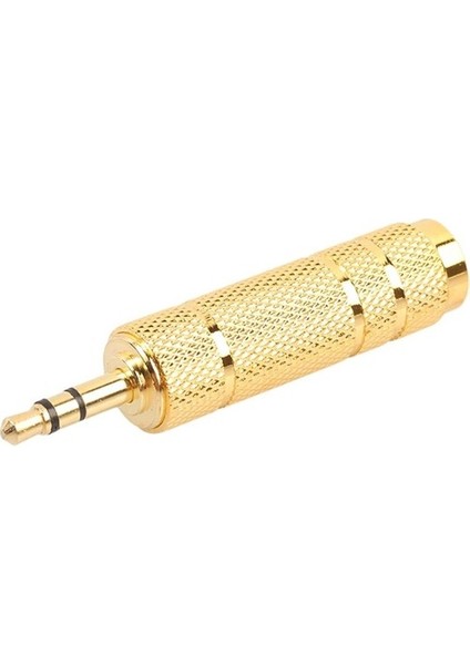 3.5 mm Erkek-6.3 mm Dişi Stereo Çevirici Gold Adaptör