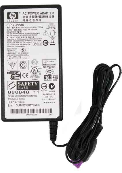 Hp 0957-2230 Printer Yazıcı Adaptörü 32V-940 Mah + 16V-625 Mah