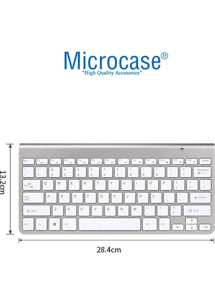 2.4 Ghz Wireless Kablosuz Slim Klavye ve Mouse Seti + Türkçe Klavye Etiketi - AL2770 Gümüş