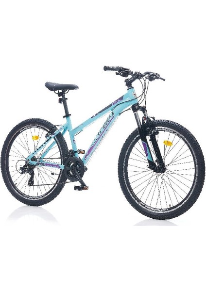 Via Lady 1.1 24 Jant 21 Vites 33 cm Kadro Dağ Bisikleti - Turkuaz-Mor