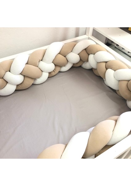 Guldesıgnstore 4 Lü Model Örgü Koruma Beyaz-Bej