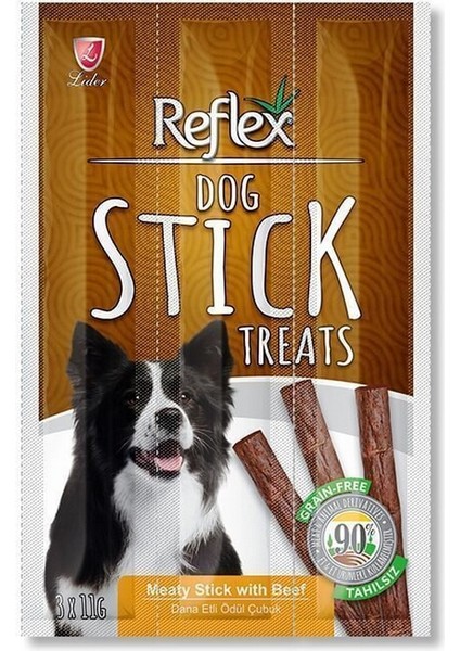 Sticks Biftekli Köpek Ödül Çubukları 3X11 gr