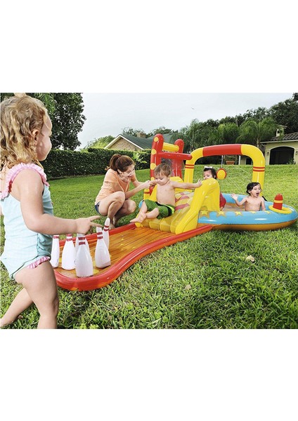 53068 Aquapark Kaydıraklı Bowling Oyuncaklı Şişme Havuz modelleri