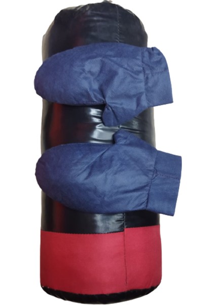 Boks Torbası Çocuk Boy Dolu Boks Kum Torbası Çocuk Boks Eldiveni 50X25CM