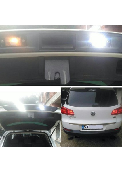 Oto h.i.t. Volkswagen Tiguan 08-13 Uyumlu LED Plaka Aydınlatma Ampulü Beyaz