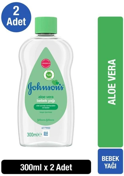 Johnson's Aloe Vera Bebek Yağı 300 ml x2