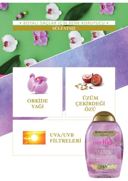 Orchid Oil Sülfatsız Şampuan 385 ml x2